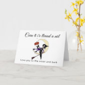 Walisische Liebe zum MondHalloween Karte (Gelbe Blume)