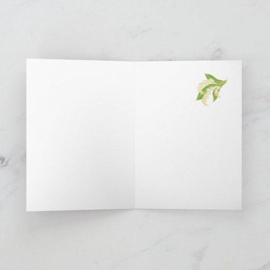 Walisische Lilie des Tals am Blue Grandeltern Day Karte (Innenseite)