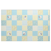 Walisische Schaf-Imitat-Patchwork Blau Gelb Gingha Stoff (Fat Quarter (45,7 x 55,9 cm))
