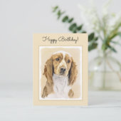 Walisische Springer Spaniel Malerei - Originale Hu Postkarte (Stehend Vorderseite)
