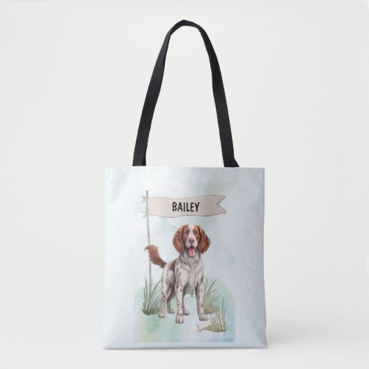 Walisische Springer Spaniel Wasserfarbe Personalis Tasche (Vorderseite)