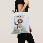 Walisische Springer Spaniel Wasserfarbe Personalis Tasche (Von Nahem)