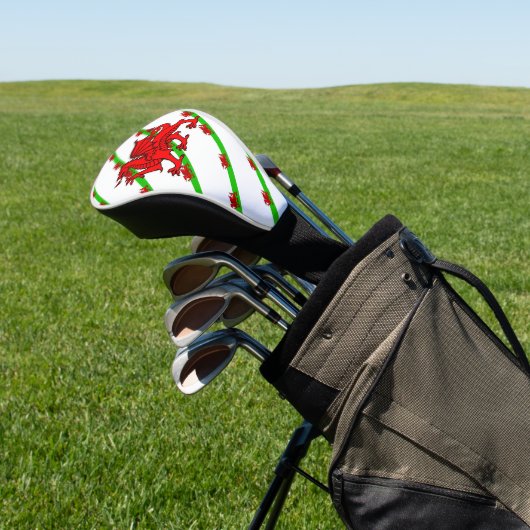 Walisische Streifenflagge Golf Headcover (In SItu)