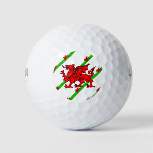 Walisische Streifenflagge Golfball