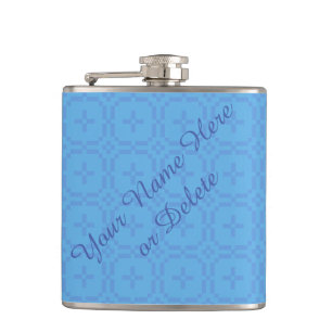 Walisische Tapestry-Muster, Chic Blue Custom Hifas Flachmann