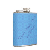 Walisische Tapestry-Muster, Chic Blue Custom Hifas Flachmann (Rechts)