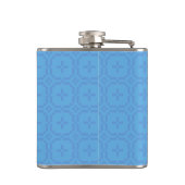 Walisische Tapestry-Muster, Chic Blue Custom Hifas Flachmann (Rückseite)
