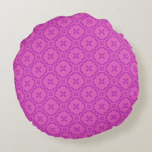 Walisische Tapisserie Muster, Chic Pink Round Pill Rundes Kissen