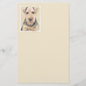 Walisische Terrier-Malerei - Niedliche Original Hu Briefpapier (Vorderseite)