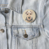 Walisische Terrier-Malerei - Niedliche Original Hu Button (Beispiel)
