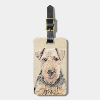Walisische Terrier-Malerei - Niedliche Original Hu Gepäckanhänger