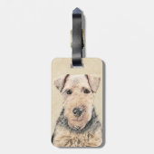 Walisische Terrier-Malerei - Niedliche Original Hu Gepäckanhänger (Rückseite vertikal)