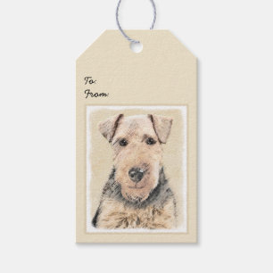 Walisische Terrier-Malerei - Niedliche Original Hu Geschenkanhänger
