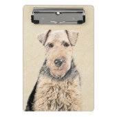 Walisische Terrier-Malerei - Niedliche Original Hu Mini Klemmbrett (Vorderseite)