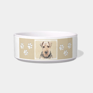 Walisische Terrier-Malerei - Niedliche Original Hu Napf