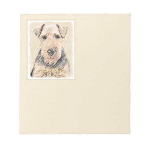 Walisische Terrier-Malerei - Niedliche Original Hu Notizblock