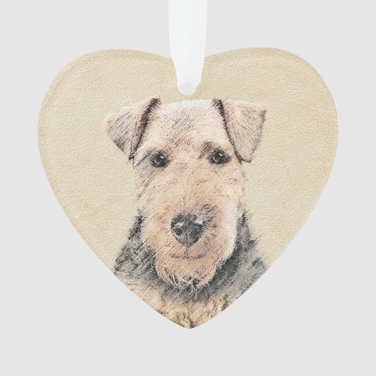 Walisische Terrier-Malerei - Niedliche Original Hu Ornament (Vorderseite)