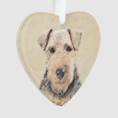 Walisische Terrier-Malerei - Niedliche Original Hu Ornament (Vorderseite)