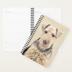 Walisische Terrier-Malerei - Niedliche Original Hu Planer