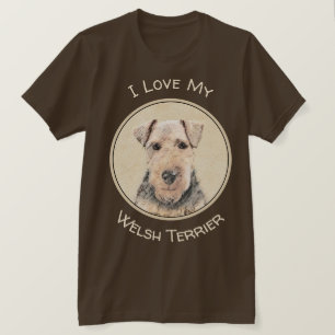 Walisische Terrier-Malerei - Niedliche Original Hu T-Shirt