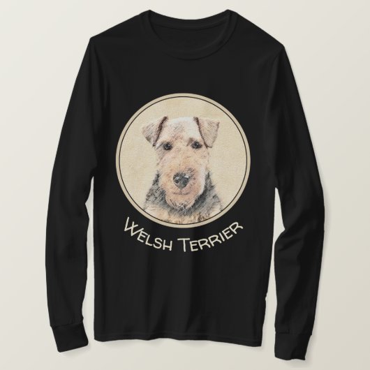 Walisische Terrier-Malerei - Niedliche Original Hu T-Shirt (Design vorne)