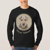 Walisische Terrier-Malerei - Niedliche Original Hu T-Shirt (Vorderseite)