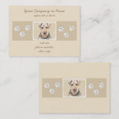 Walisische Terrier-Malerei - Niedliche Original Hu Visitenkarte (Vorne/Hinten)