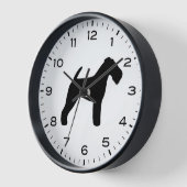Walisische Terrier-Silhouette mit Nummern und Minu Uhr (Winkel)