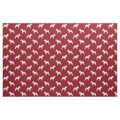 Walisische Terrier-Silhouetten Hunde Rot und Weiß Stoff (Fat Quarter (45,7 x 55,9 cm))