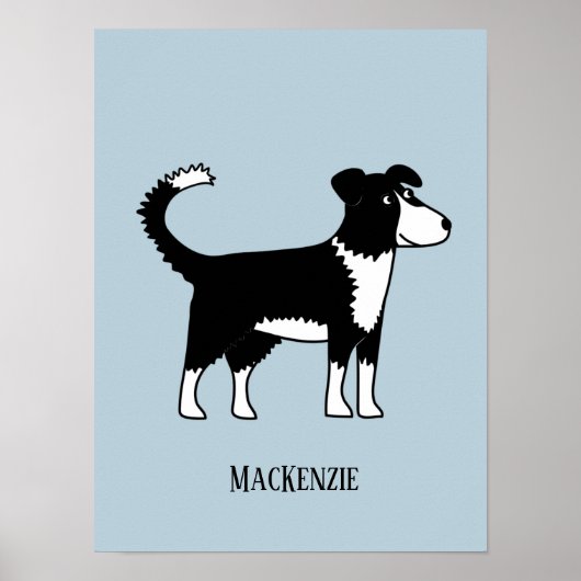 Walisischer Border Collie Schafhund Benutzerdefini Poster (Vorne)