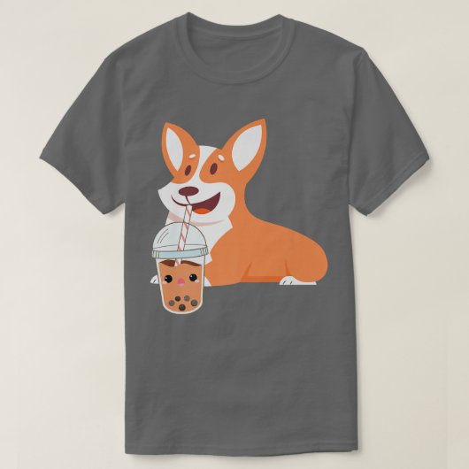 Walisischer Corgi Adorable S Corgi Drinking Bubble T-Shirt (Design vorne)