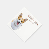 Walisischer Corgi Dog Personalisierte Getränke Serviette (Ecke)