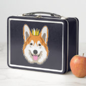 Walisischer Corgi mit Krone Metall Brotdose (Beispiel)
