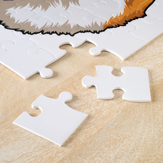 Walisischer Corgi mit Krone Puzzle (Seite)