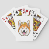 Walisischer Corgi mit Krone Spielkarten (Rückseite)