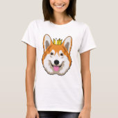 Walisischer Corgi mit Krone T-Shirt (Vorderseite)