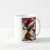 Walisischer Corgi, Weihnachtsmann, Weihnachtskaffe Kaffeetasse (VorderseiteRechts)