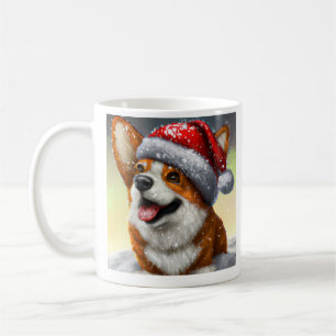 Walisischer Corgi, Weihnachtsmann, Weihnachtskaffe Kaffeetasse
