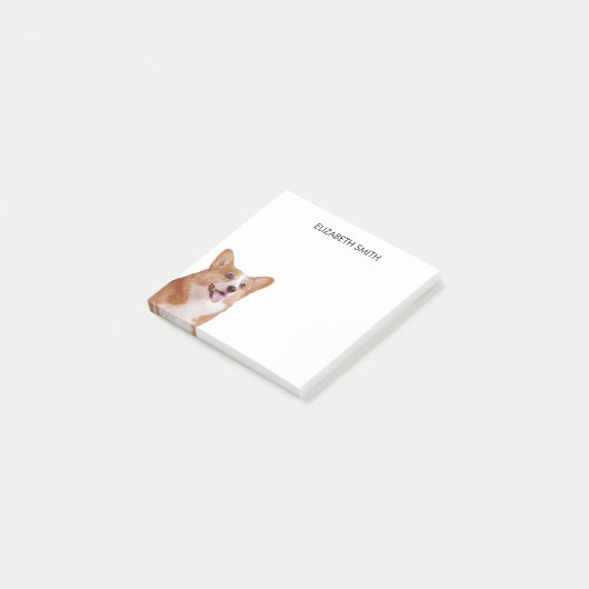 Walisischer    CorgiDog Post-it Klebezettel (angewinkelt)