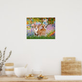 Walisischer Corgis (zwei Pembroke) -Garten bei Giv Poster (Küche)