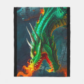 Walisischer Drache heizt englisches Schloss Fleecedecke (Vorderseite)