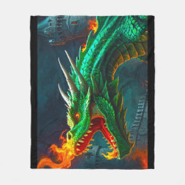 Walisischer Drache heizt englisches Schloss Fleecedecke