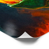 Walisischer Drache heizt englisches Schloss Poster (Ecke)