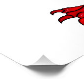 Walisischer Drache mit Abschrägungseffekt Poster (Ecke)