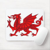 Walisischer Drache mit Kegeleffekt Mousepad (Mit Mouse)
