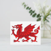 Walisischer Drache mit Kegeleffekt Postkarte (Stehend Vorderseite)