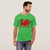 Walisischer Drache mit Kies-Effekt T-Shirt (Vorne ganz)