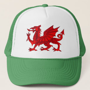 Walisischer Drache mit Kies-Effekt Truckerkappe