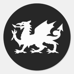Walisischer Drache Runder Aufkleber