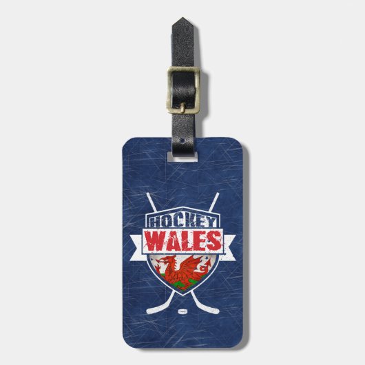 Walisischer Eishockey Wales Gepäcktag, individuali Gepäckanhänger (Vorderseite vertikal)